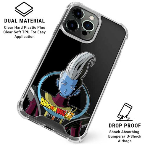 Dragon Ball Super Whis Portrait iPhone 15 Pro Clear Case